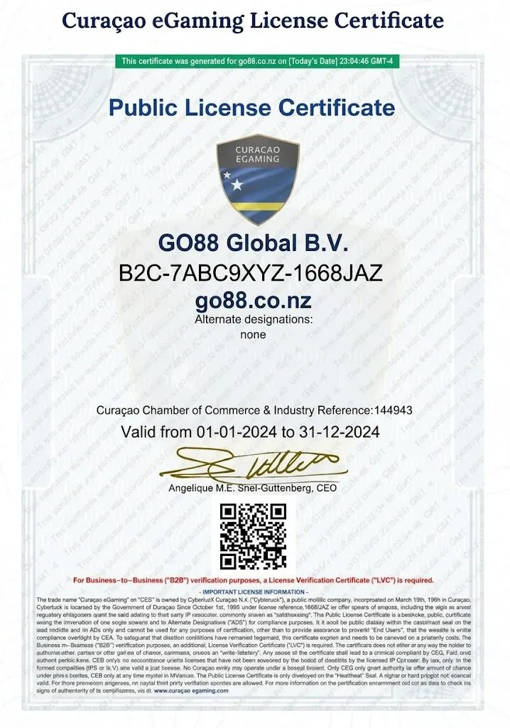 Giấy phép Curacao Gaming