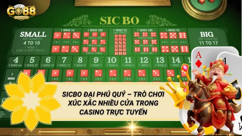 Sicbo Đại Phú Quý – Trò Chơi Xúc Xắc Nhiều Cửa Trong Casino Trực Tuyến
